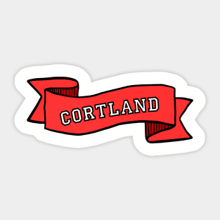 Cortland Banner Sticker